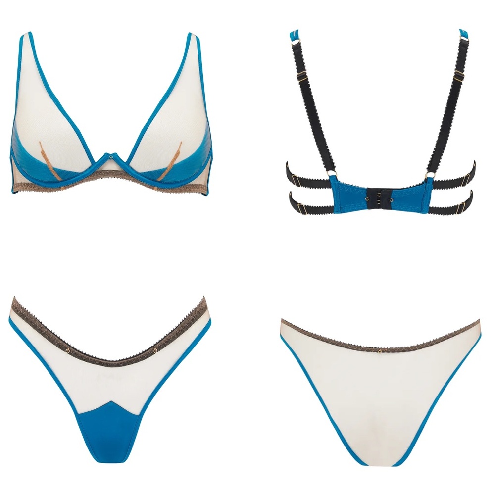 Edge o' Beyond Barbi Blue Lingerie Set, Bra EOB 4, Briefs EOB 5
